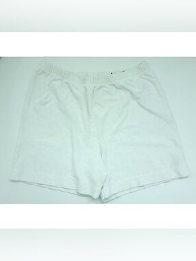 Erika Sport Vintage Terry Cotton Shorts Medium White Y2K